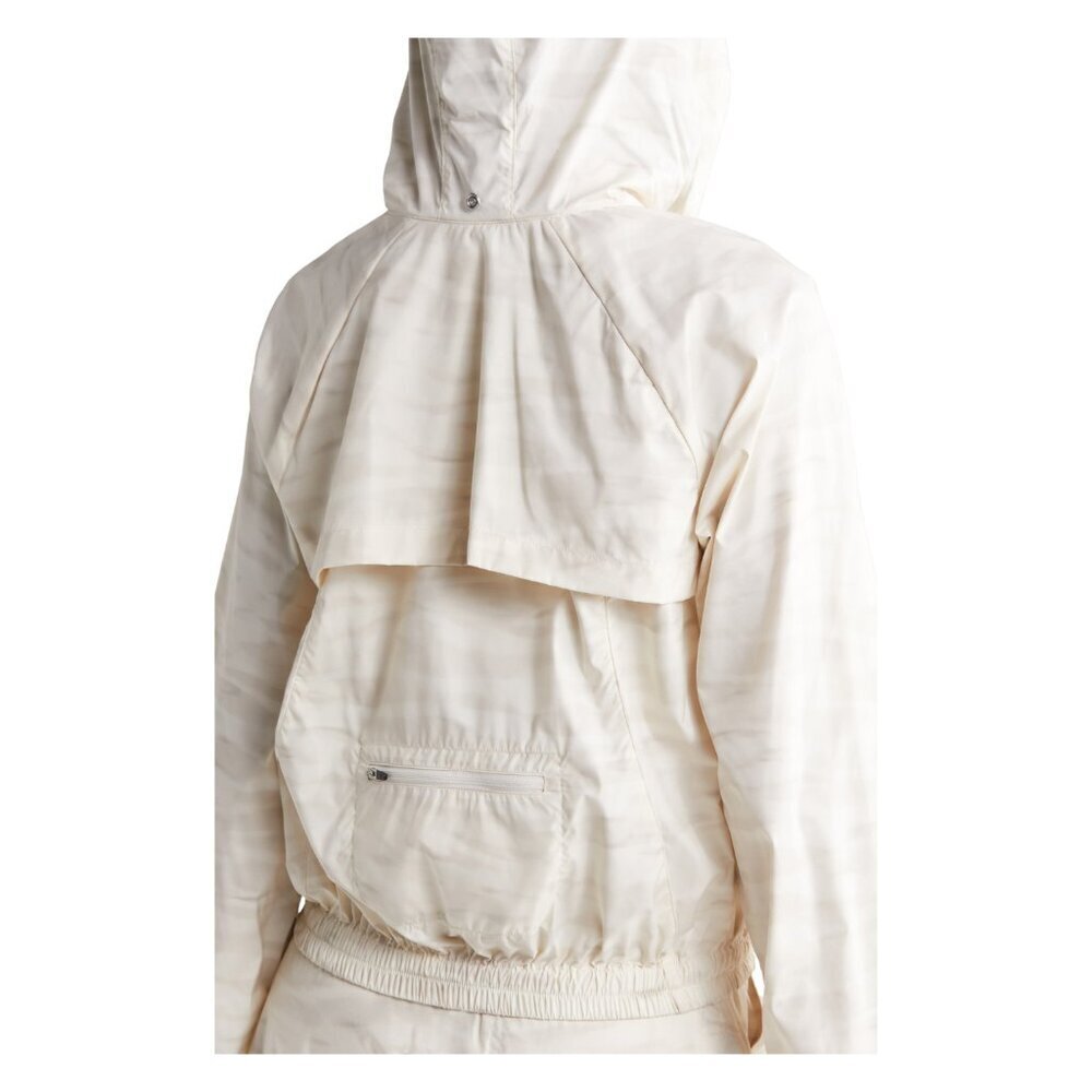 Title: Ace Print Zip Jacket w/ Stowaway Hood – Cream – Size XL NWT - Picture 5 of 11